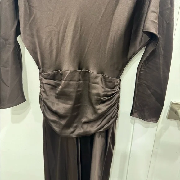 STAUD Chocolate Satin Dress - Picture 5 of 8